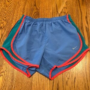 Nike Women's Blue and Pink Athletic Shorts Discount!